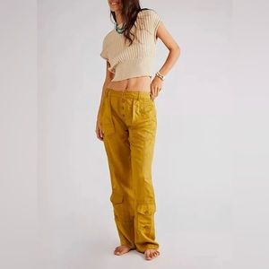 NWOT Free People Wind Up Utility Straight Leg Pants